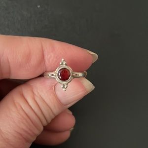 Sterling silver garnet ring SZ 8.5 Stamped 925.  Absolutely gorgeous